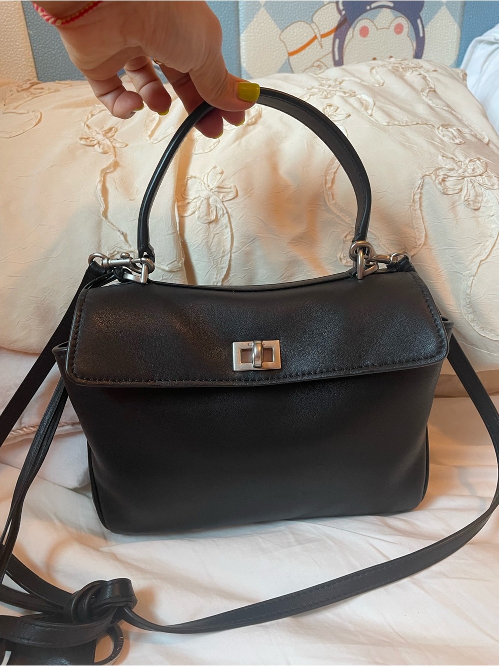 Balenciaga Rodeo small Black Leather Top-Handle Bag